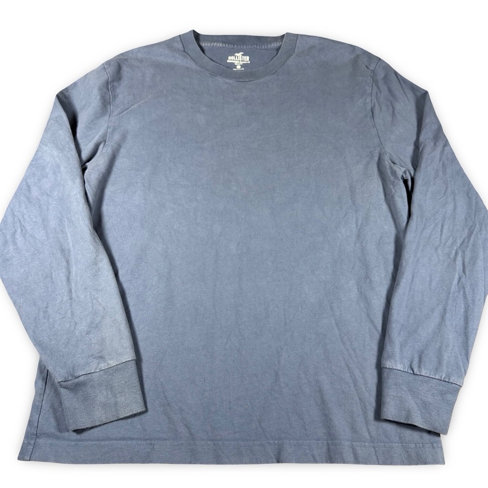 Hollister Long Sleeve Blue Soft Shirt Men's S Cotton Heavyweight Relaxed Fit